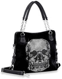 Rhinestone Skull Fashion Handbag