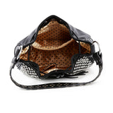 Studded Stone Drawstring Hobo Handbag
