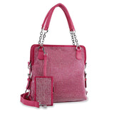 Rhinestone Covered Accessorized Shoulder Bag