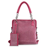 Rhinestone Covered Accessorized Shoulder Bag