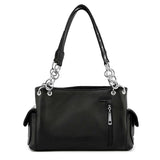 Ring Accented Sparkling Shoulder Bag