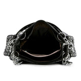 Patterned Rhinestone Shoulder Bag