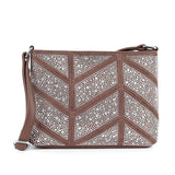 Rhinestone Grid Patterned Crossbody Sling