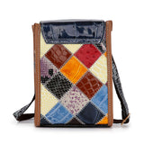 Genuine Leather Colorful Petite Crossbody Sling