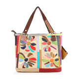 Genuine Leather Colorful Oversized Tote Set