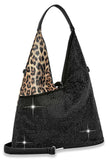 Unique Tall Hobo Shoulder Bag - Coffee
