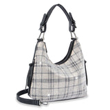 Rhinestone Accented Hobo Handbag