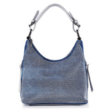 Rhinestone Accented Hobo Handbag