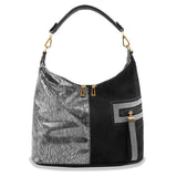 Multiple Textured Hobo Handbag