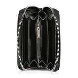 Rhinestone Design Petite Zip Around Wallet