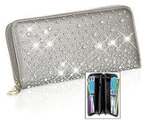 Triple Compartment Accordion Wallet - Pewter