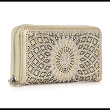 Rhinestone Pattern Accordion Fashion Wallet