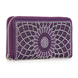 Rhinestone Pattern Accordion Fashion Wallet