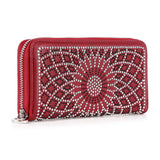 Rhinestone Pattern Accordion Fashion Wallet