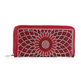 Rhinestone Pattern Accordion Fashion Wallet