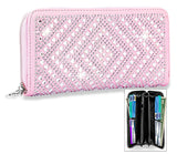 Unique Rhinestone Design Accordion Wallet