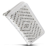 Rhinestone Design Accordion Wallet