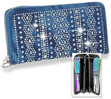 Rhinestone Design Accordion Wallet