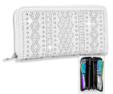 Stunning Rhinestone Design Accordion Wallet