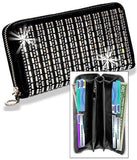 Rhinestone Bling Design Accordion Wallet