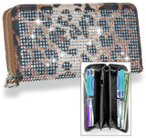 Leopard Print Rhinestone Wallet