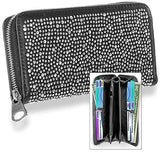 Rhinestone Covered Wallet - Black