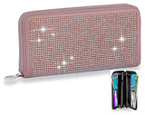 Dazzling Accordion Wallet - Dark Blush