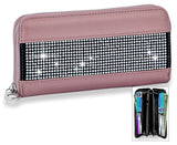 Sparkling Stone Accordion Wallet - Blush