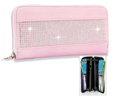 Sparkling Stone Accordion Wallet - Pink