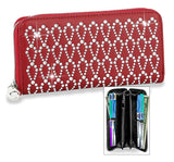 Sparkling Rhinestone Design Wallet - Red