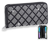 Quilted Diamond Pattern Accordion Wallet