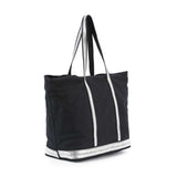 Rhinestone Bling Trimmed Tote Handbag