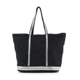 Rhinestone Bling Trimmed Tote Handbag
