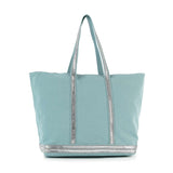 Rhinestone Bling Trimmed Tote Handbag