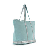 Rhinestone Bling Trimmed Tote Handbag