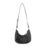 Alligator Embossed Shoulder Bag