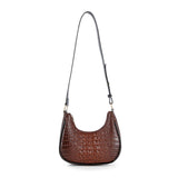 Alligator Embossed Shoulder Bag