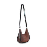 Alligator Embossed Shoulder Bag