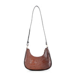 Alligator Embossed Shoulder Bag