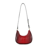 Alligator Embossed Shoulder Bag