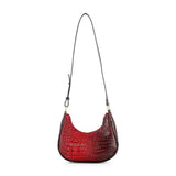 Alligator Embossed Shoulder Bag