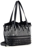 Stud and Stone Tote Handbag