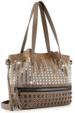 Stud and Stone Tote Handbag