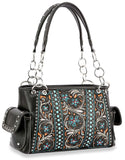 Layered Floral Western Design Shoulder Bag