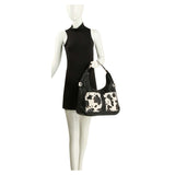 Cow Print Front Pocket Hobo Handbag