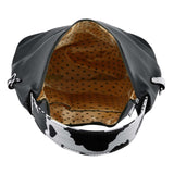 Cow Print Front Pocket Hobo Handbag