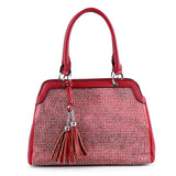 Rhinestone Accented Hand Tote