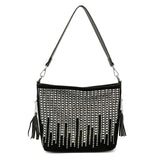 Rhinestone Waterfall Hobo Crossbody Sling