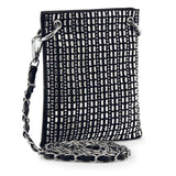 Rhinestone Grid Petite Crossbody Sling