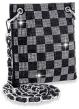 Rhinestone Checkerboard Petite Crossbody